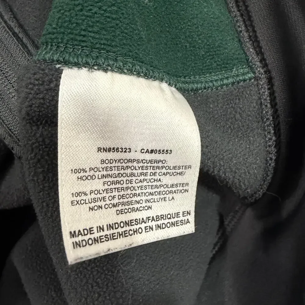 Nike Michigan State Spartans Hoodie Medium Gray Green Full Zip Sweatshirt MSU